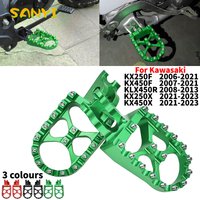 For Kawasaki KX250 KX450 KX250F KX450F KLX450R KX KLX KXF 250 450 CNC FootRest Footpegs Foot Pegs Pedals Motorcycle Accessories