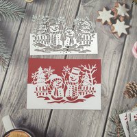 2024 New Christmas Snowman Decorations Bookmark Metal Cutting Dies for Scarpbook Card Making Knife Mould Blade Punch Stencils