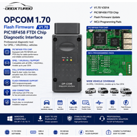 Kabel diagnostyczny OPCOM 1.70 V5 do samochodów Opel 2021, aktualizacja oprogramowania sprzętowego, skaner OBD2, interfejs CAN BUS z chipem FTDI PIC18F458, czytnik kodów usterek pojazdów, narzędzie do