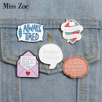 Because I Said So Enamel Pins Custom Mental Health Brooches Lapel Badges Cartoon Fun Quotes Jewelry Gift for Kids Friends