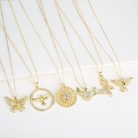 Fashion Trend Shiny Cubic Zirconia Holy Ghost Bird Pendant Necklace Luxury for Man Girl Animal Jewelry Party Gift Daily Wear