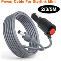 DC 12-24V Power Cable for Starlink Mini 18AWG Car Charging Cable with LED Indicator Switch Against Surge Electric Wire Plug&Play