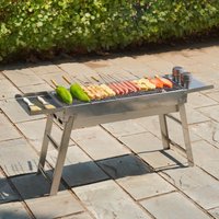 Outdoor Camping Portable Folding Stainless Steel Barbecue Grill Home Use Charcoal Skewers Portable Grill Korean Bbq Grill