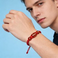 2026 Year of the Horse Red String Bracelet Zodiac Protection & Luck Agate Peace Beads Unisex Gift for New Year