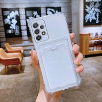 Luxury Card Bag Wallet Clear Case for Samsung Galaxy A52 A52S A72 A13 A23 A33 A53 A73 A14 A24 A34 TPU Soft Cover Cases