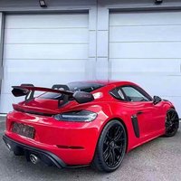 For Porsche 981 718 987 GT GT4 RS STYLE REAL CARBON FIBER REAR WING TRUNK LIP TAIL SPOILER