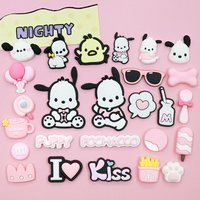 26Pcs/set Cute Cartoon Sanrio Pochacco Shoe Charms DIY Hole Shoes Detachable Buckle Garden Shoes Accessories Girls Festival Gift