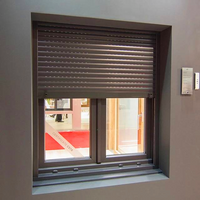 Motorized Roller Shutter for Aluminum Window Steel Wooden Frame Foldable Louver Curtain Horizontal Opening Pattern for Exterior