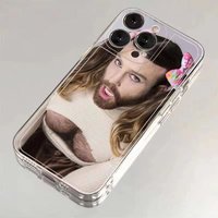 Cartoon Spoof Bearded Man Loli Outfit Phone Case For iPhone 17 16 15 11 12 14 13 Pro Max Mini XS 17E 7 8 Plus Cute Covers Fundas
