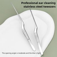 Professional Ear & Nose Tool | Curved Angled Tweezers for Precision Grooming | Safe Earpick & Eyelash Care Implement