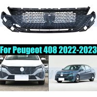 Front Bumper Grille Radiator Mesh Grills For Peugeot 408 2022-2023 Car Grille Front Bumper Mesh Grill Car Accessories