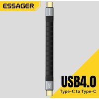 Essager 240W Type C to type C Cable USB4.0 40Gbps Data Transfer PD3.1 Fast Charging Cable 8K@60Hz for iPhone Huawei MacBook Pro
