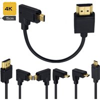 4K * 2K 60Hz HDMI-compatible to Micro HDMI-Compatible 90 Degree High-Definition High-Speed Ultra-Thin Cable for Digital Cameras