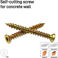 7.5mm Concrete Self-Tapping Screws โ T30 Torx Drive Head for Door & Window Wall Fixing