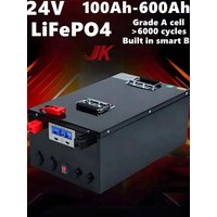 AliExpress BATTIS POWER LiFePO4 battery 24V 500ah 600Ah 100ah 1000ah Built in smart BMS deep cycle high-power multifunctional Outdoor power rechargeable