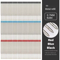 5/10/20Pcs Ballpoint Pen Refill For Parker Pens Medium Point L:3.9 In Black Blue Red Ink Rods G2 Metal Refill Writing Stationery