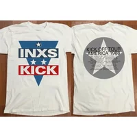 INXS Kick Off America Tour 1988 Star Concert Christmas S 5XL T Shirt 1U07