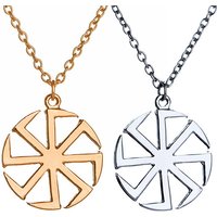 Slavic Kolovrat Talisman Amulet Wheel Pendant Pagan Wicca Jewelry Necklace Religious Gift For Man Woman