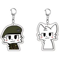 Anime Cute Black White Cat Boys Kisser Acrylic Keyrings for Accessories Bag Key Chain Ring Jewelry Game Cartoon Meme Fans Gifts