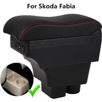 Car Armrest Box for Skoda Fabia 2 2008 2009 2010 2011 2012 2013 2014 Arm Rest Center Console Storage Box Usb
