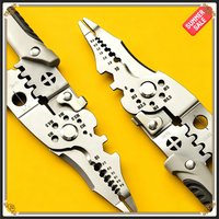 8.5 Inch Multifunctional Electrician Pliers Stainless Steel Wire Stripper Cutter Crimping Heavy Duty Hand Tools