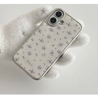 Clmj Lavender Floral Phone Case for iPhone 17 17e 16e 16 15 14 13 12 11 Air Pro Max X XR XSMAX 8 7 Plus Luxury Clear Soft