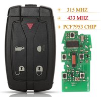 Jingyuqin 5Buttons Remote Car Key Fob 315/433MHz Pcf7953 Chip For Land Rover Freelander 2 3 LR2 Sport Ranger Rover