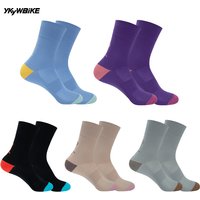 YKYWBIKE Cycling Socks Pro Team Sock Soft Comfortable High-wicking Sport Running Bicycle Bike Socks Calcetines
