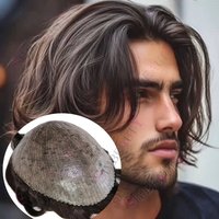 6inch Soft Brown Hair Male Toupee Durable 0.1mm Injection Skin PU Black Grey 1b40 1b65 100% Human Hair Men's Capillary Prothesis