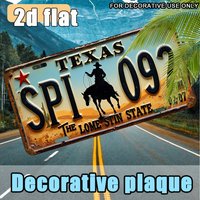 2D Flat - 1pc Vintage Metal Aluminum Wall Decorative Plaque, 15.24×30.48 cm, 2D Flat, High-Definition UV Printing, Suitable for
