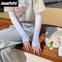 1Pair protection sleeve Summer ice sleeve sleeve Breathable gloves Flesh color thin ice silk skin color arm sleeve Arm sleeve
