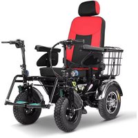 Heavy Duty Electric Wheelchair for Disable Flat-laying Multifunctional Electric Scooter Off-road Wheelchair