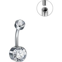10PCS Popular G23 Titanium Navel Piercing Rings 5A CZ Gemstone Sexy Body Jewelry for Women Belly Button Bar Nipple Jewelry