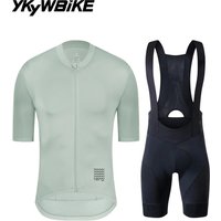 AliExpress YKYWBIKE Men's Cycling Jersey Set Cycling Bib Shorts Classic MTB Kit Breathable Bike Clothes Bicycle Maillot Cycling Clothing
