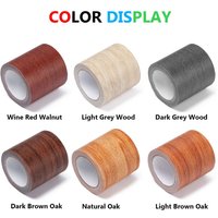 5M/Roll Realistic Wood Grain Repair Adhensive Duct Tape Floor Furniture Renovation Skirting Line Sticker Home Decoration