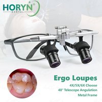 4X/5X/6X Magnifier Dental 48 ° Ergo Optical Loupes Oral Surgery Loupe Glass Prevent Bending Lowering The Head Dentistry Tool