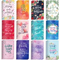 12pcs Mini Motivational Notebook Inspirational Quotes Pattern Memo Pad Notepads Students Journal Pocket Notebook Party Supplies