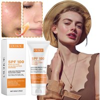 50g Sunscreen SPF100 Whitening Sun Cream for Face Body Oil-control Bleaching Face Moisturizer Sunblock Skin Protective Cream