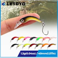 LETOYO 40mm Dying Fishing Lure Trout Mini Crankbait Micro Minnow Crank Floating Artificial Hard Baits Freshwater Fishing Tackle