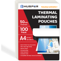 100 Pack A4 Thermal Laminating Sheets 50 Mic Clear round Corner Pouches 8.7x12.7 Inch Compatible with All Thermal Laminators