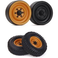2pcs 1.7-In Metal Hub Wheel for 1/10 RC Crawler Car Traxxas TRX4 Defender RC4WD D90 D110 Diy Parts