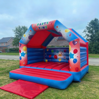 Colorful Bounce House Entertainment Commercial Kids Jumping Bed with Blower Inflatable Jumping Bed Outdoor Naughty Castle