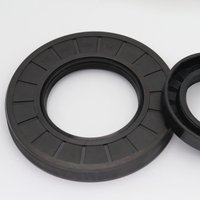 TC 40 42 43 44 45 47 ID Black NBR Rubber Grooved U Lips Gasket Joint Ring Sealing Joint Rotating Shaft Spring Skeleton Oil Seal