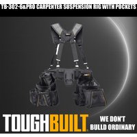 ToughBuilt TB-302-6 Pro Carpenter Suspension Rig With Pockets Tools Packaging Bag Tool Organization and Storage