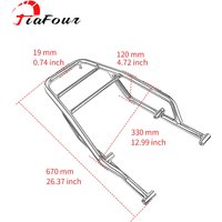 Motorcycle For Meteor 350 2021-2025 Rear Tail Rack Case Suitcase Carrier Luggage Rack