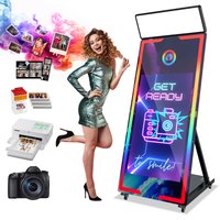 Magic Mirror Photo Booth Touch Screen Machine 45 Inch 65 Inch Rental for Party Events