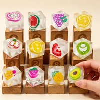 Transparent fruit colorful ice cubes kneading Le TPR soft rubber cross-border direct sales decompression vent toys