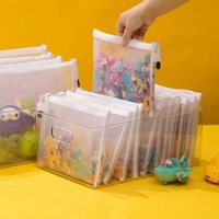 Miscellaneous Storage Organizer A4A5A6 Mesh Zipper Pouch Waterproof Large Capacity Zip File Bag Stationery Bag Student