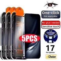 5PCS Privacy Screen Protector Dust Free Installation Protector for iPhone 17 Air 17 Pro Max 16 Pro Max 16Plus Anti-Spy Glass