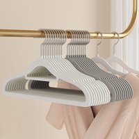 Space-Saving Premium Felt Velvet Hangers, Non-Slip Sturdy Suit Garment Hangers for Wardrobe Closet, Pack of 10/20PCS